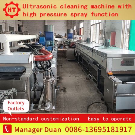 U-shaped Ultrasonic cleaning customized automatic equipment for oil and wax removal of aluminum alloy parts