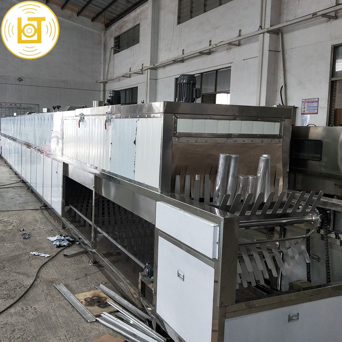 Battery aluminum shell degreasing ultrasonic cleaning and drying machine