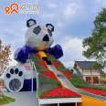 Panda shaped amusement equipment for sale stainless steel slide manufacturer