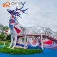 Deer Shape Slide Ip Children'S Theme Park Without Dynamic Amusement Equipment For Sale