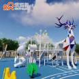 Deer Shape Slide Ip Children'S Theme Park Without Dynamic Amusement Equipment For Sale