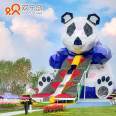 Panda shaped amusement equipment for sale stainless steel slide manufacturer