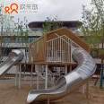 Tree House Custom Design For Kid's Outdoor Slide For Sale Park Playground Equipment Manufacturer Wooden Play House