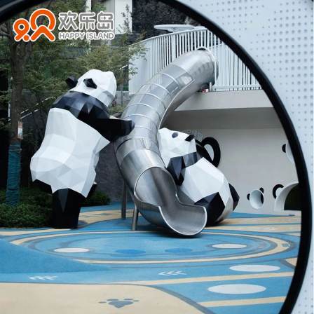 Panda Theme Stainless Steel Slide for Sale - Playground Equipment Design