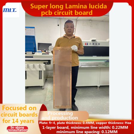 Super long Lamina lucida pcb circuit board manufacturer, customized flexible single side fr-4 film screen circuit board