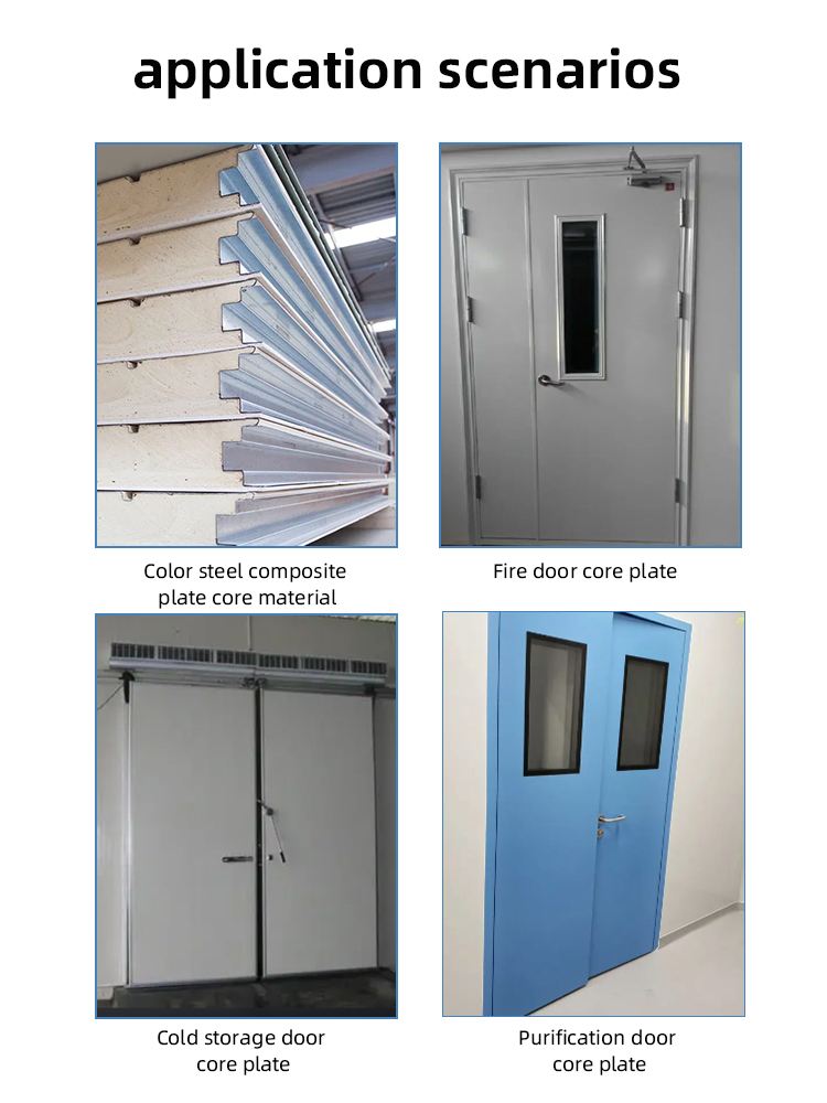 Phenolic sandwich panel insulation and fireproof door core board with strong adhesion composite material