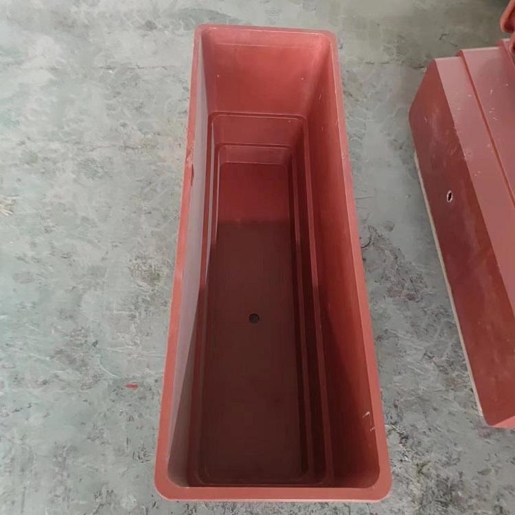 FRP flower pot rectangular municipal greening Viaduct landscape flower box support customization