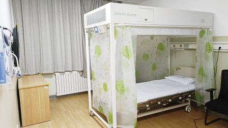 Laminar flow bed, single person sterile room