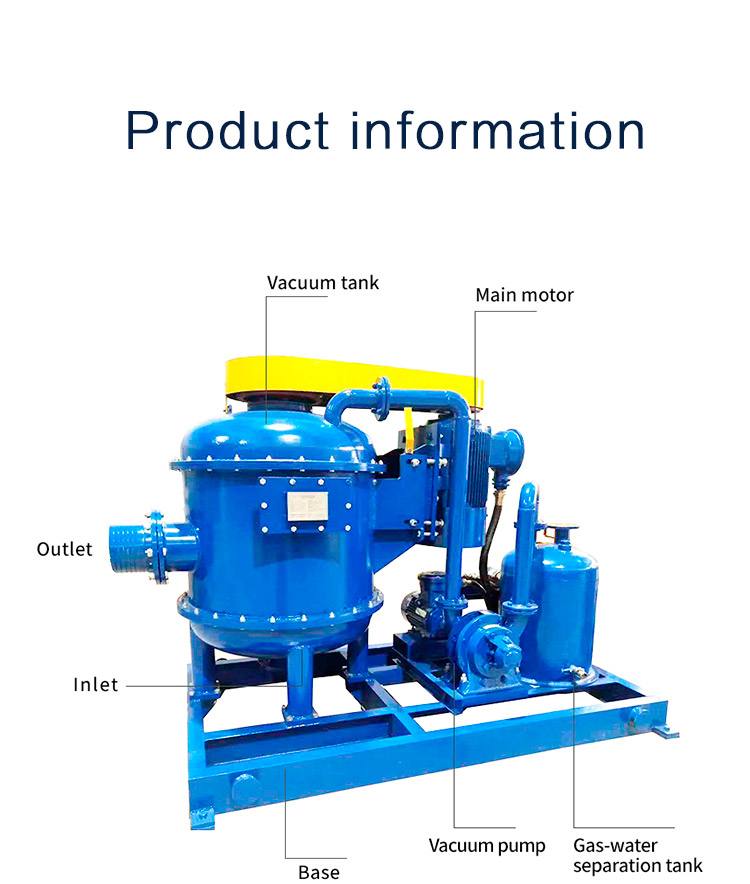 Vacuum Degasser Drilling Fluid Vacuum Pump Solid Control Equipment Oil Field Degassing Special Mud Circulation System