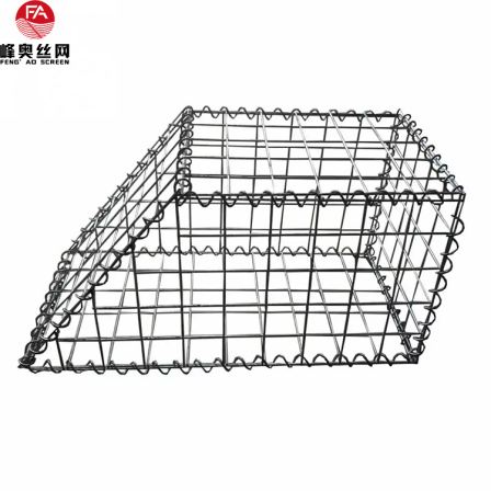 Installation of stone wire mesh, electric welding of stone cage mesh
