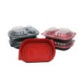 1 Division Microwave Container Black Bottom Pp B