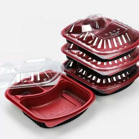 Disposable PP 3 Parts Food Boxes Plastic Takeaway Packaging Food Containers