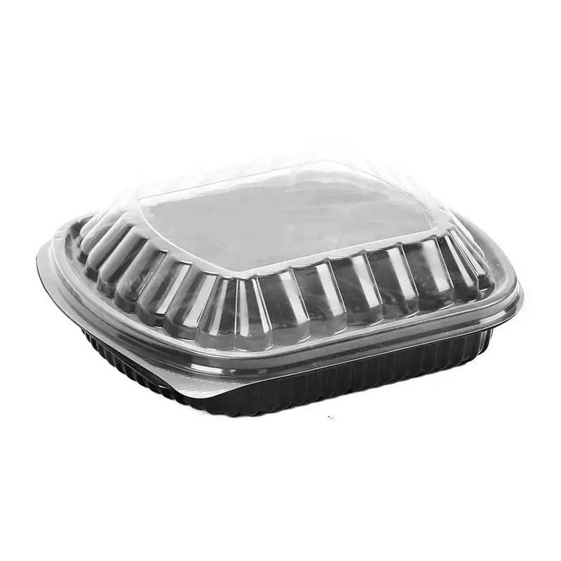 1 Division Microwave Container Black Bottom Pp B