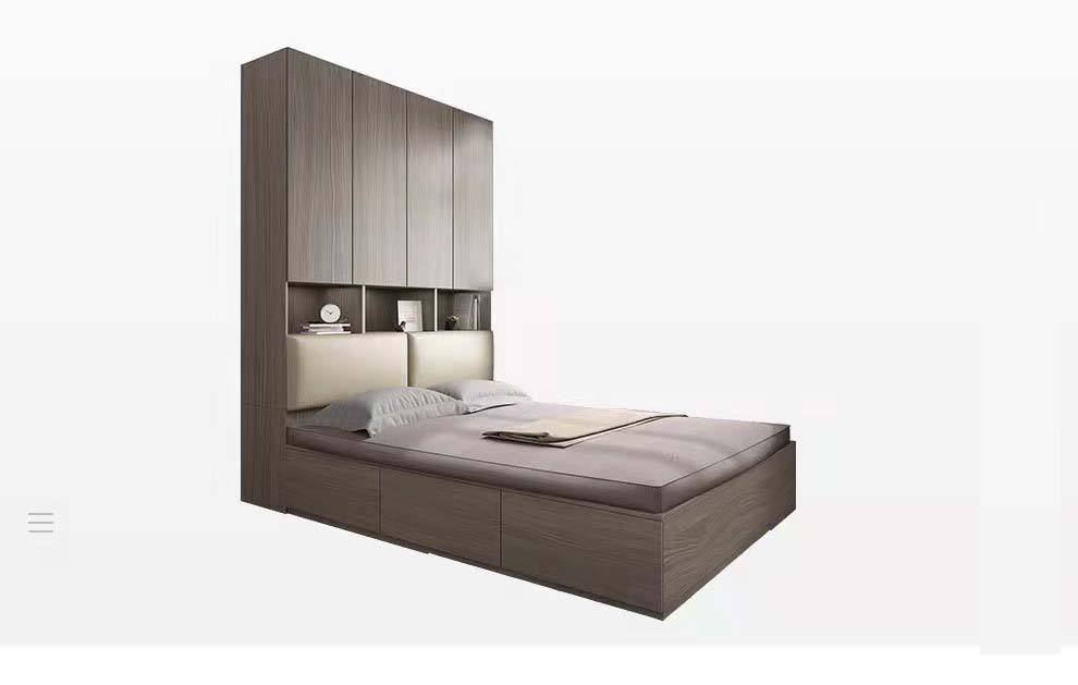 Frame Tatami Under Space Saving Furniture Designer Storage Multifunctional Queen Wall King Size Modern Bed