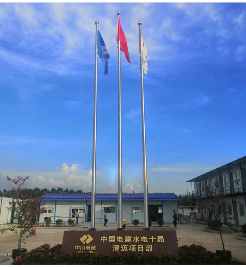 Corrosion resistance and anti aging stainless steel flagpole can be customized to 304 flagpole