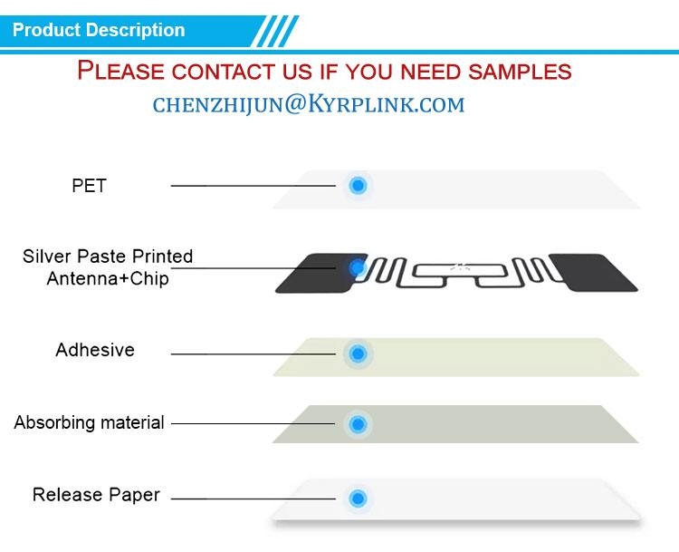 Electronic label factory supplies RFID anti metal adhesive PET material asset management labels