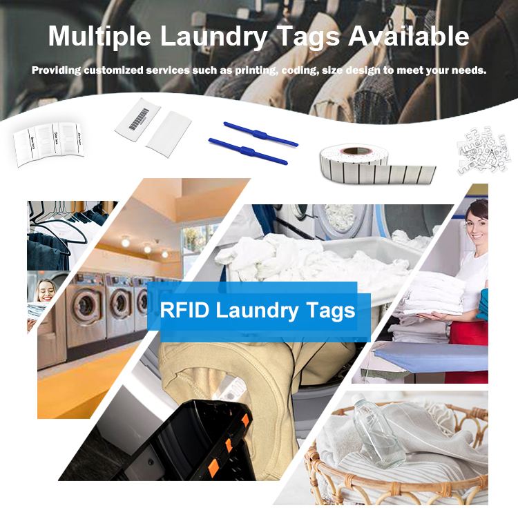 RFID electronic tag hotel hospital linen washing bed sheet usage management clothing UHF ultra-high frequency