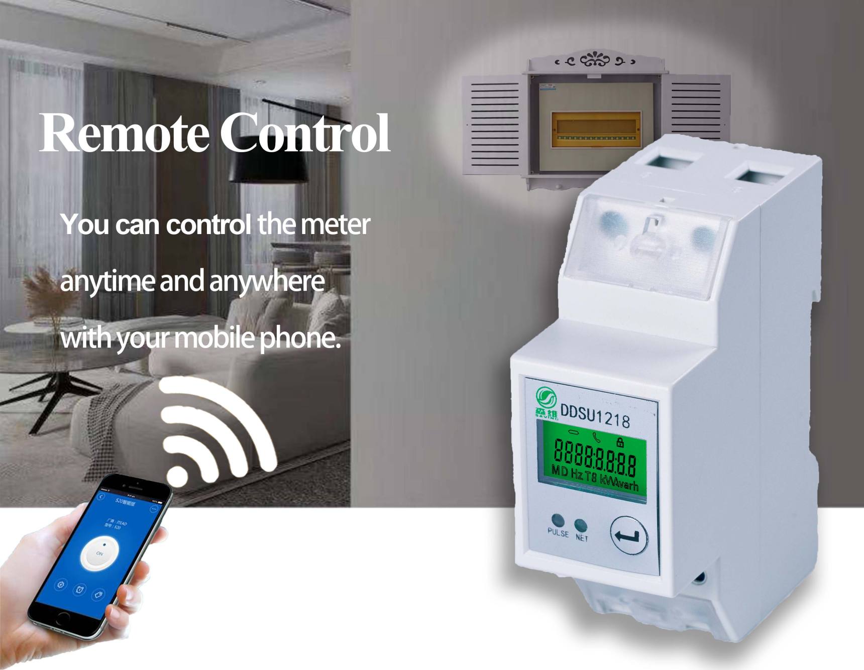 OEM/ODM Smart 2P Energy Meter WIFI Din Rail Energy Meters Single Phase Prepaid Electricity Meter with NB/WIFI Module