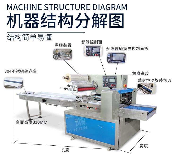 Food manual tearing automatic packaging machine Food packaging machine