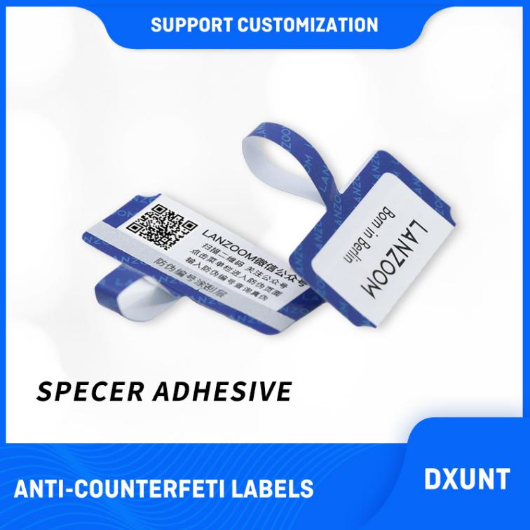 Spacer glue special-shaped anti-counterfeiting label customization