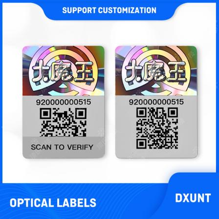 Holographic laser labels，Colorful visuals