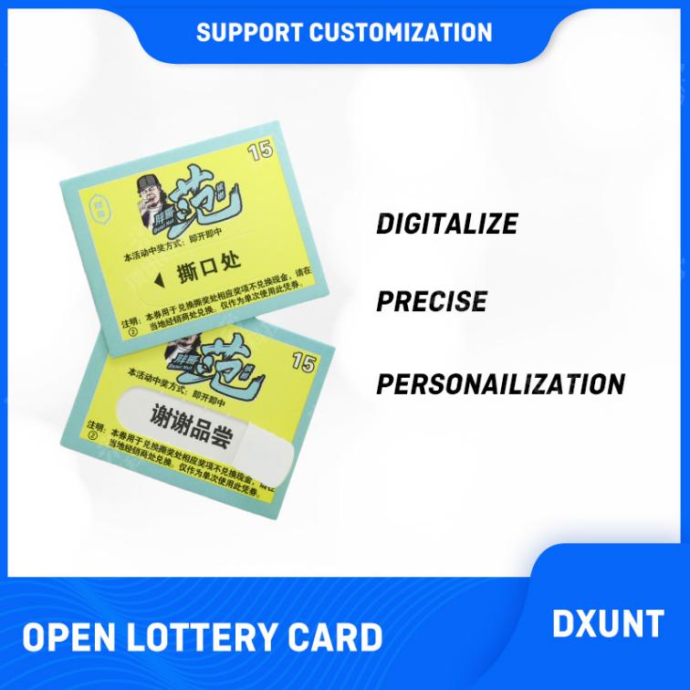 Scratch cards, raffle cards, redemption cards，customization