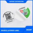 Double-layer anti-counterfeiting label