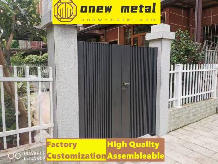 Factory main gate door designs aluminum driveway fence gates for house/school/garden/villa