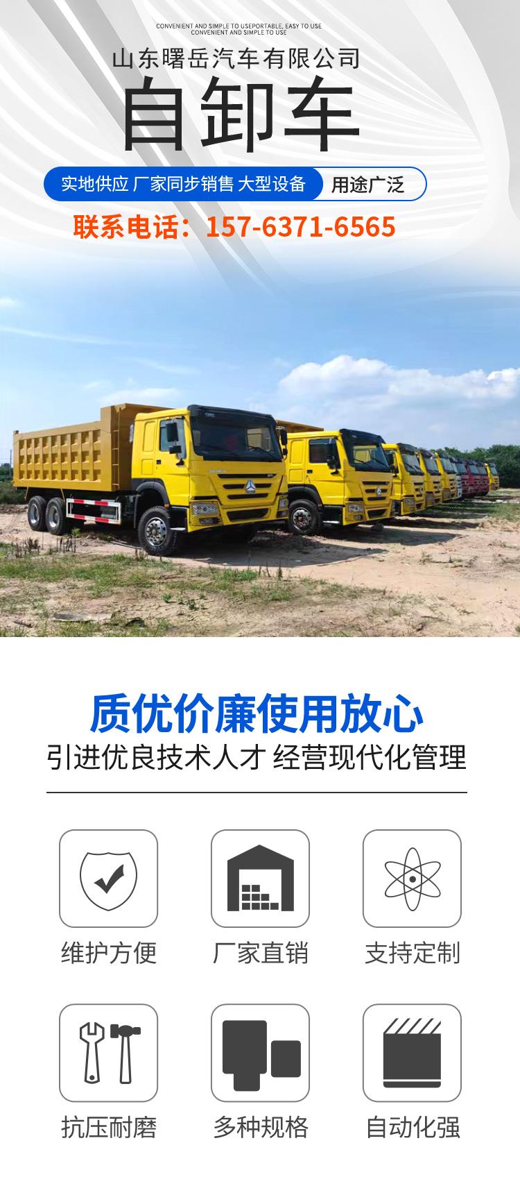 Heavy truck HOWO Dump truck export sales 371 hp dump truck