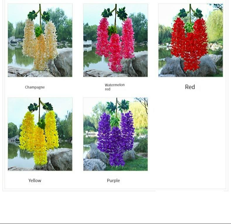 Hot selling artificial wisteria decoration hoisting Artificial plants festive atmosphere landscaping ceiling wisteria