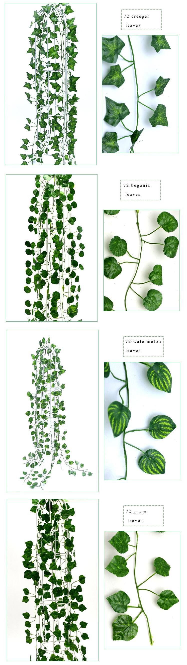 Factory wholesale artificial ivy outdoor indoor decoration green leaf fake vine man green leaf vine