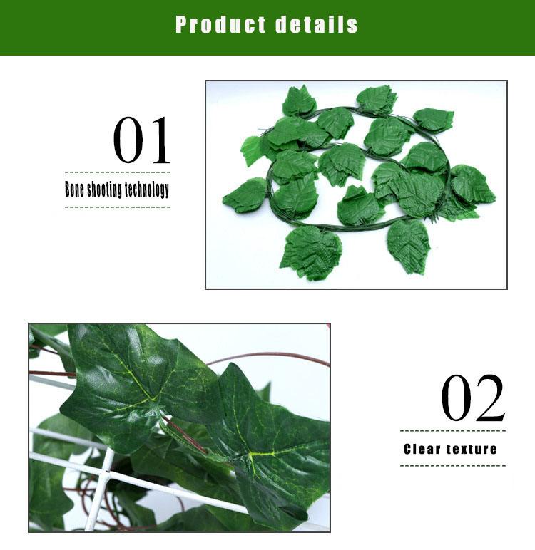 Factory wholesale artificial ivy outdoor indoor decoration green leaf fake vine man green leaf vine