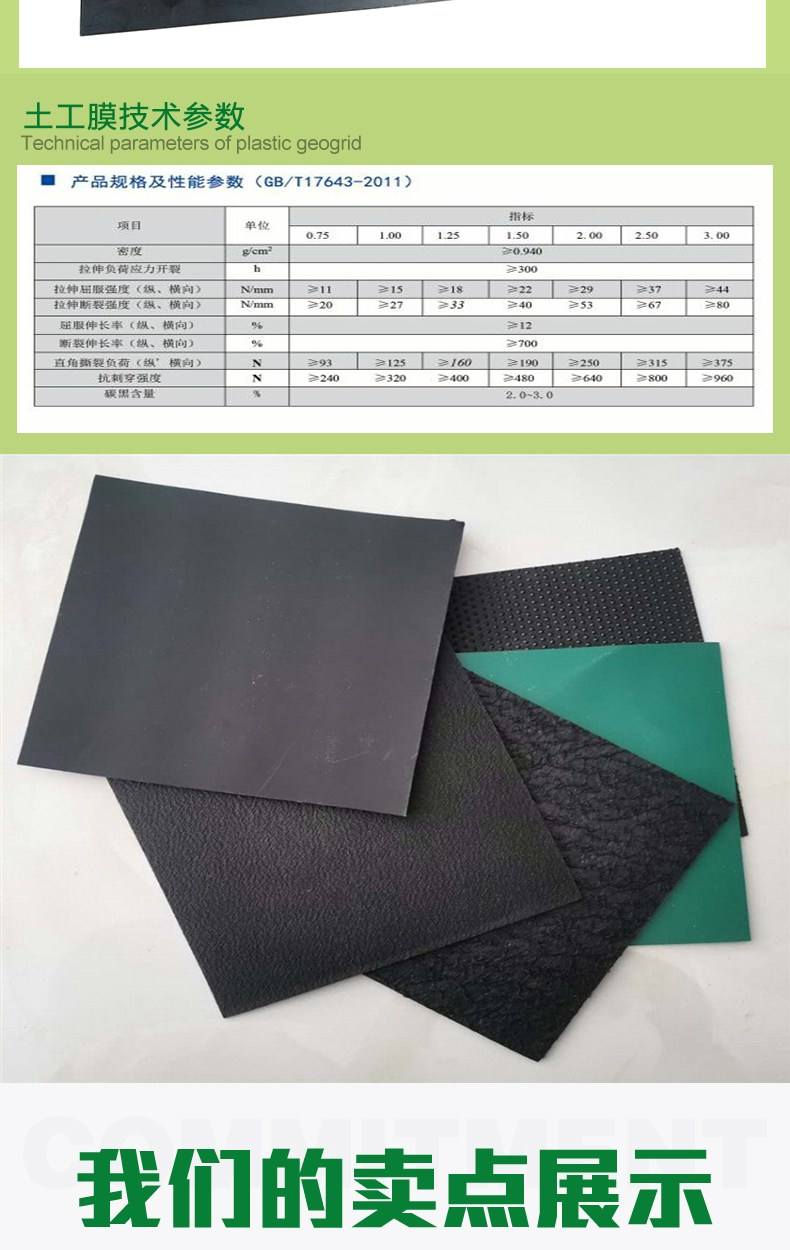 HDPE geomembrane landfill/sewage tank/biogas tank anti-seepage membrane