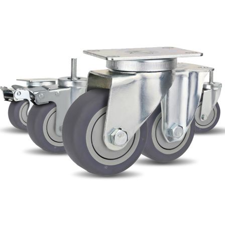 Tpr Mute Anti-Winding Dust Universal Directional Brake Office Chair Rubbermedium Trolley Wheels Caster Wheel
