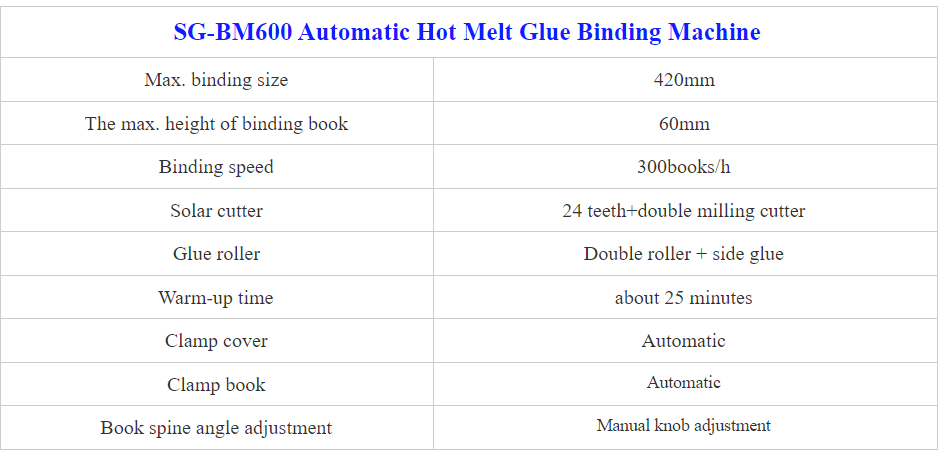 BM600 SIGO brand Perfect binding machine A3 size book binding machine