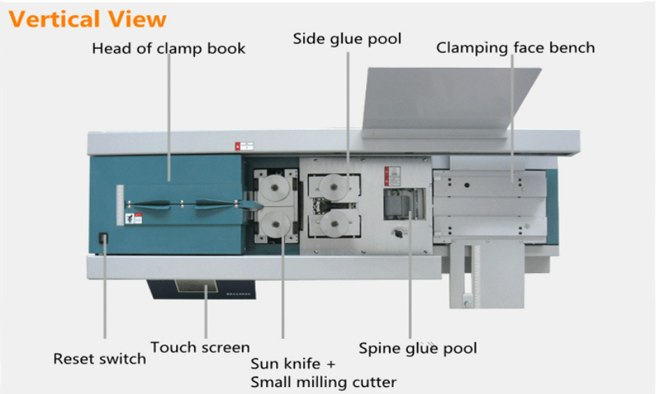 SG-60H A3 book glue binding machine for printing shop  max binding thickness 60mm