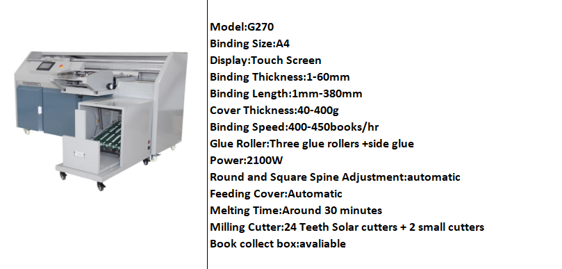 SG-G270 big heavy glue binding machine pefect glue binder with good quality