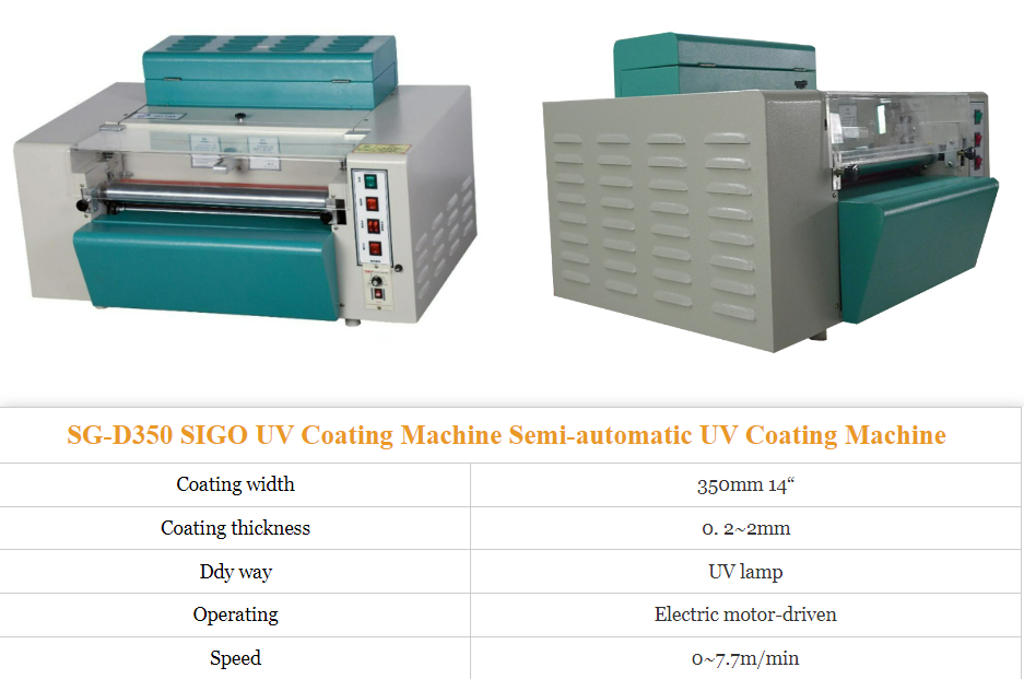 SG-D350 14'' UV Coating Machine