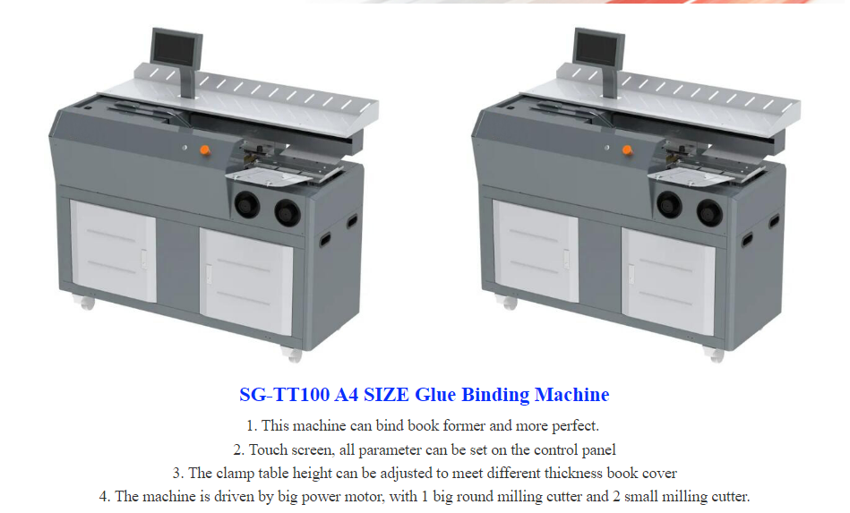 TT100 electric  glue binding machine with good quality  for office use
