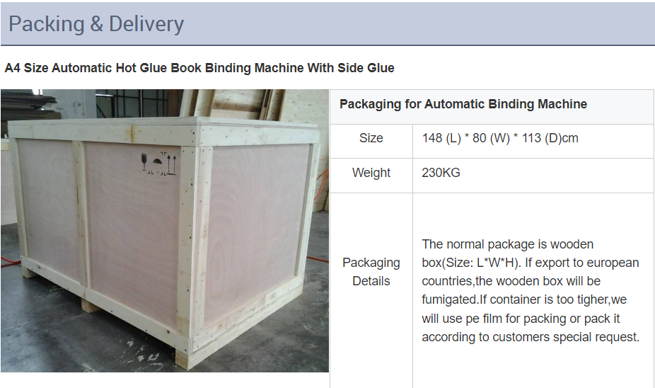 TC60 A4 perfect glue binding machine with side glue function