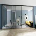 Glass door extremely narrow bathroom door toilet door bathroom door gray oil sand titanium magnesium alloy flush door