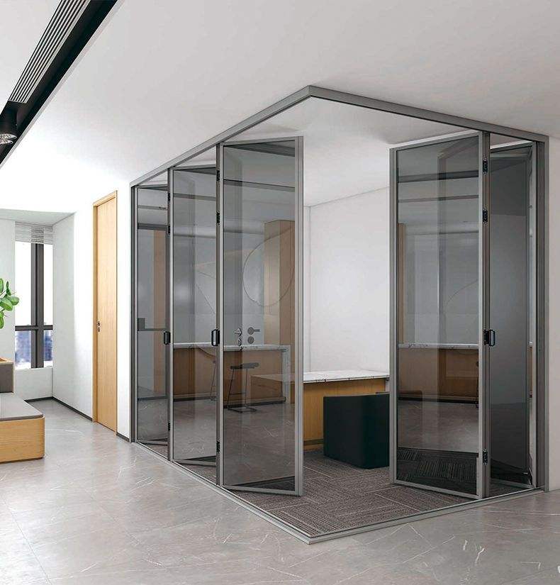 Titanium sliding door with arrow, living room, kitchen, balcony, bath room, glass partition, folding door