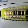 Mobile glass partition wall, office movable screen, rotating folding sliding screen