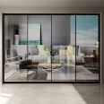 Titanium sliding door with arrow, living room, kitchen, balcony, bath room, glass partition, folding door