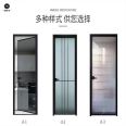 Glass door extremely narrow bathroom door toilet door bathroom door gray oil sand titanium magnesium alloy flush door