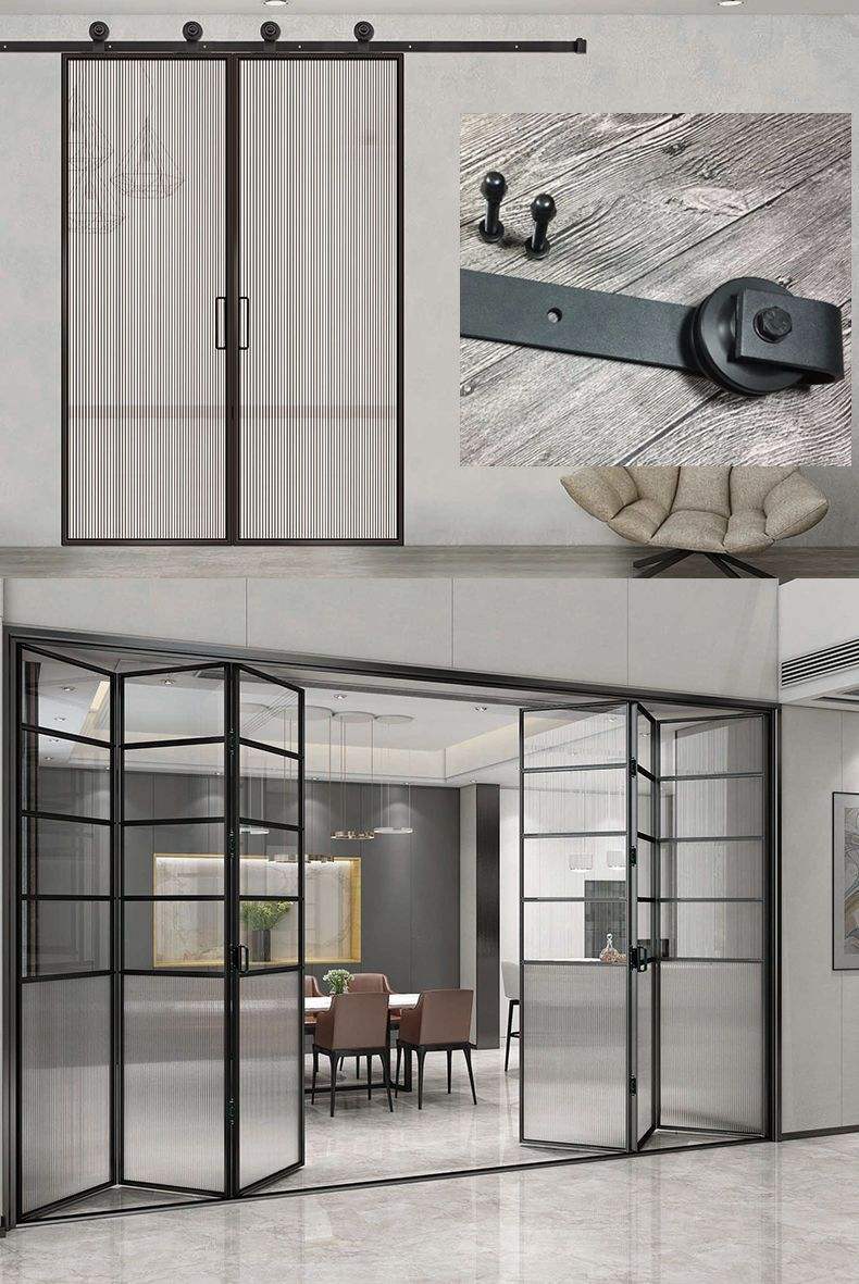 Titanium sliding door with arrow, living room, kitchen, balcony, bath room, glass partition, folding door