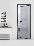 Glass door extremely narrow bathroom door toilet door bathroom door gray oil sand titanium magnesium alloy flush door