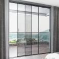 Titanium sliding door with arrow, living room, kitchen, balcony, bath room, glass partition, folding door