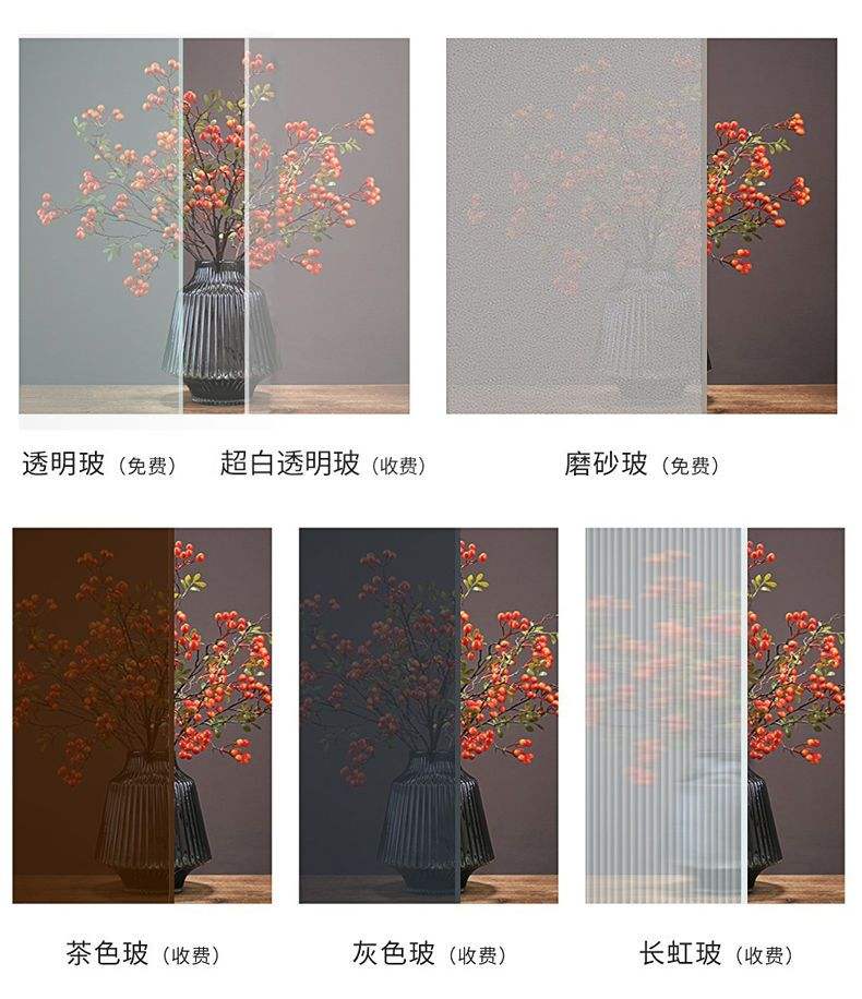 Titanium sliding door with arrow, living room, kitchen, balcony, bath room, glass partition, folding door