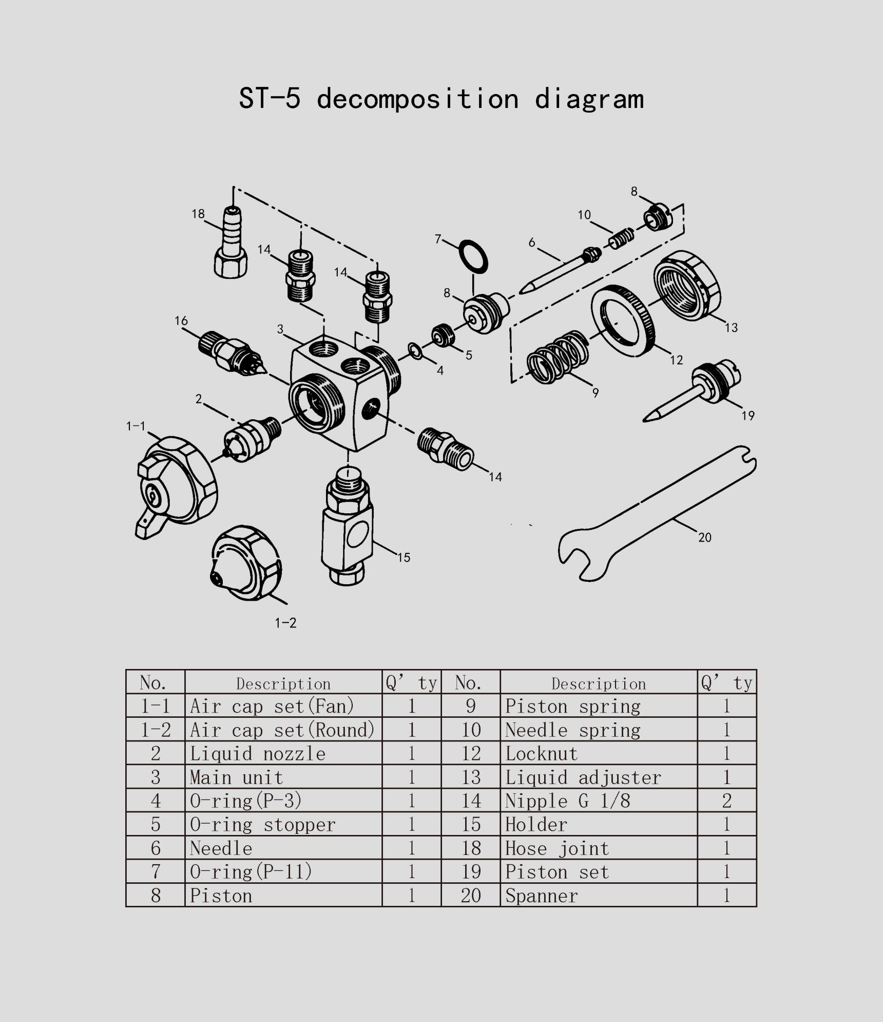 QIXIINGZG ST-5/ST-5R Automatic Spray Gun Blister Wave Welding Alcohol Rosin Spray Gun